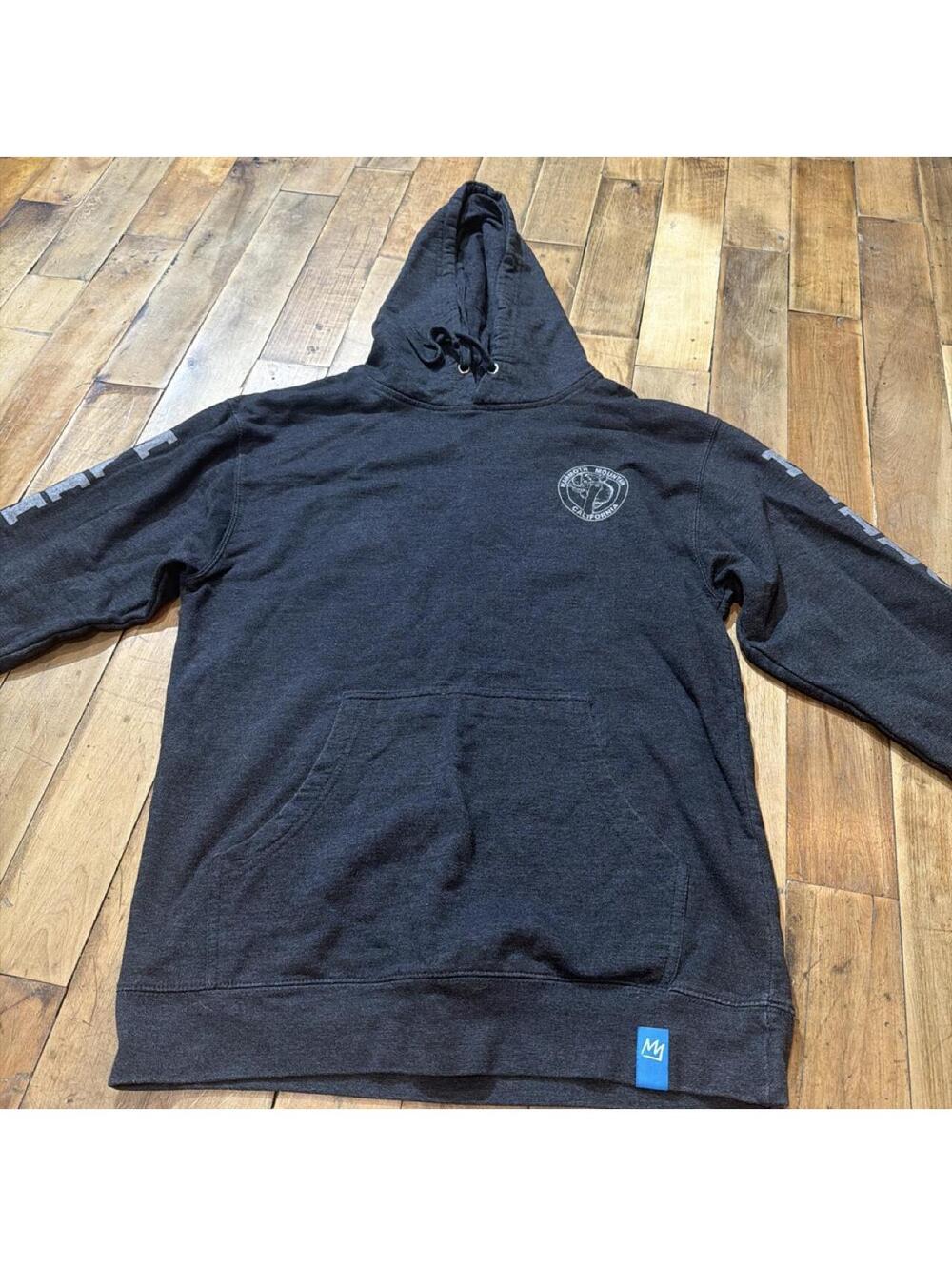 Men's Grey and Black Hoody
